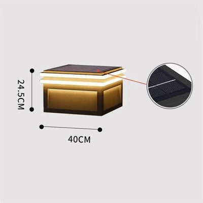 Lampe Solaire de Chapiteau Pilier Carrée - vue 9