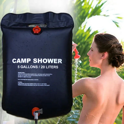 Douche Solaire Portable 20 L Sac Souple à Chauffage Rapide