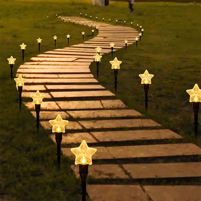Guirlande Solaire LED Pelouse Jardin Étoile Boule Lune