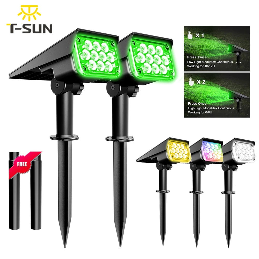 Lampe solaire de jardin à température réglable