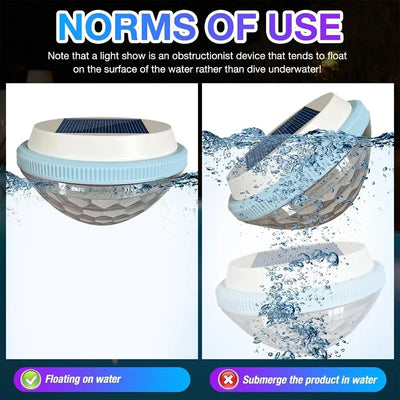 Lampe Solaire Flottante de Piscine et Étang LED RGB