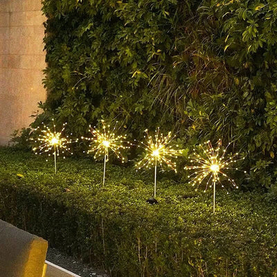 Guirlande Solaire Feu d'Artifice LED Étanche Décoration Jardin