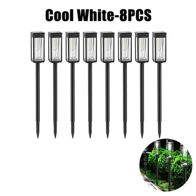 Lampes Solaires LED Étanches Extérieur Jardin Allée Passerelle