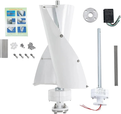 Éolienne Verticale 100W 2 Pales Faible Bruit pour Maison