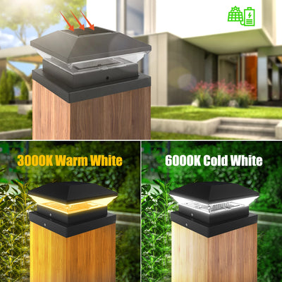 Lampe Solaire Pilier Portail Colonne Villa Jardin IP65