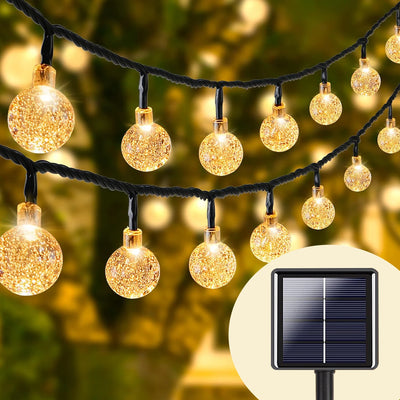 Guirlande Solaire Extérieur Boules de Cristal 20 LED 5 m