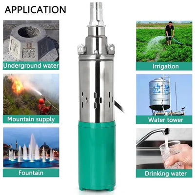 Pompe à Eau Solaire Submersible Puits Profond Inox