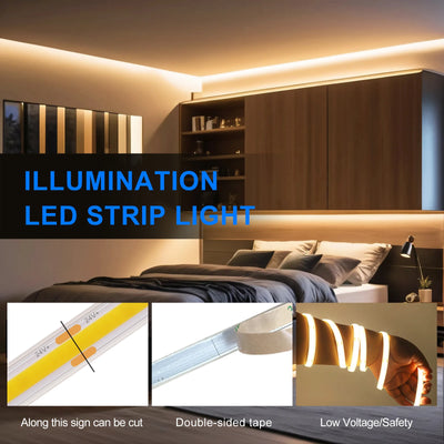 Ruban LED Solaire Extérieur COB 480 Diodes Étanche IP65