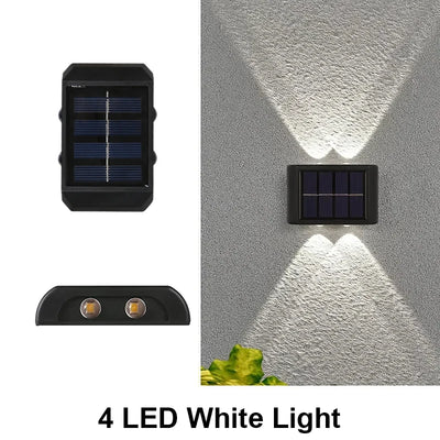 Applique Murale Solaire Extérieur 4 LED à Clipser Clôture Rambarde Escalier