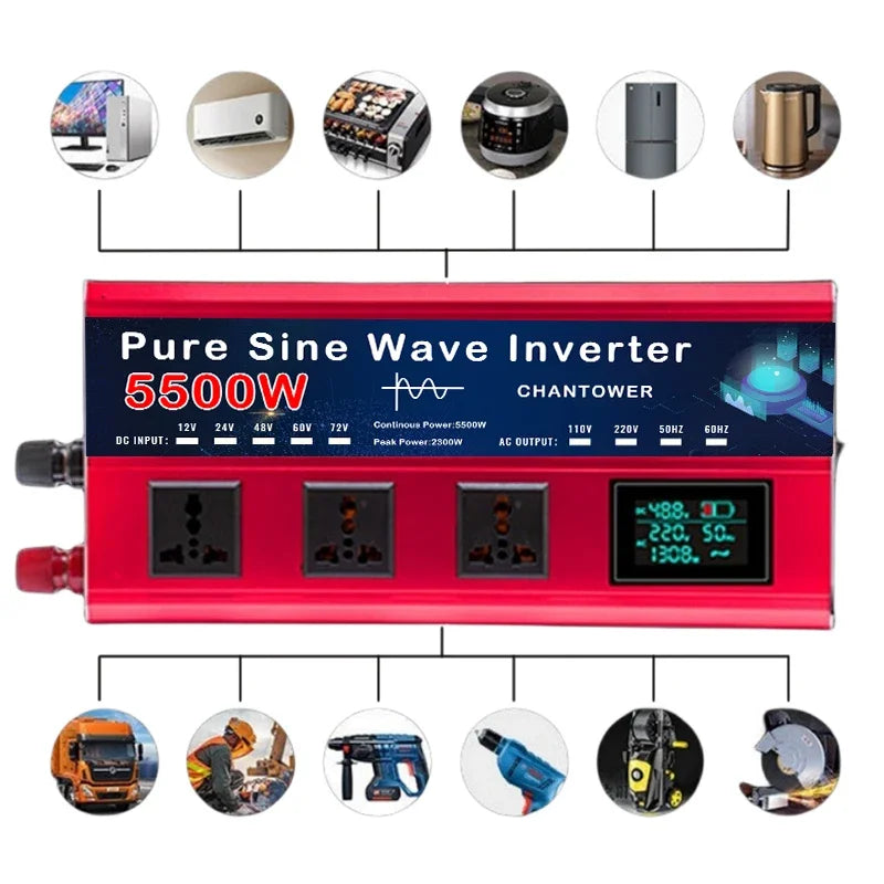 Convertisseur Solaire Onde Pure 2000W à 5500W