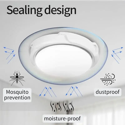 Lampe Solaire Intérieur Plafonnier Noir 3 Couleurs avec Télécommande