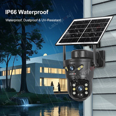 Caméra de Surveillance Solaire LS Vision 4G 8MP Double Objectif