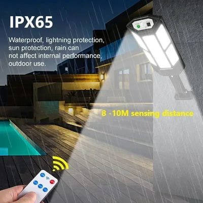 Lampe Solaire Extérieure Puissante avec Détecteur de Mouvement 4 Modes IP65