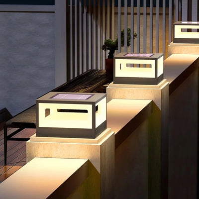 Lampe Solaire de Pilier de Portail Étanche Jardin - vue 2