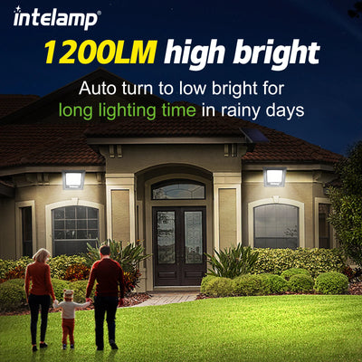 Lot de 2 Lampes Solaires 4400mAh 1200LM Sécurité Jardin