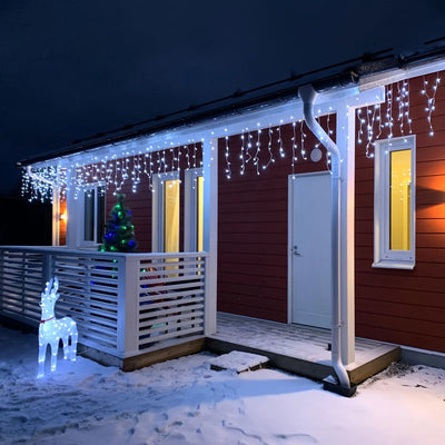 Rideau Solaire Lumineux Étanche Noël Fenêtre et Avant-Toit