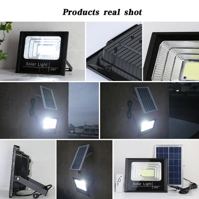 Projecteur Solaire LED Télécommande Éclairage Extérieur Large Faisceau