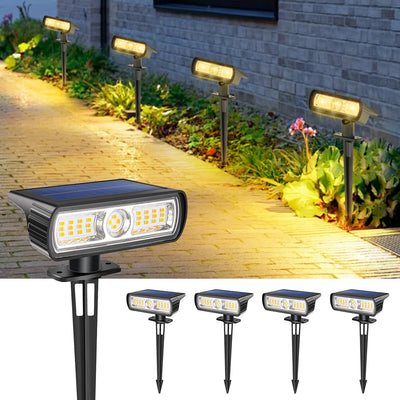 Spot Solaire Extérieur 2 Modes Étanche Éclairage Paysager Jardin