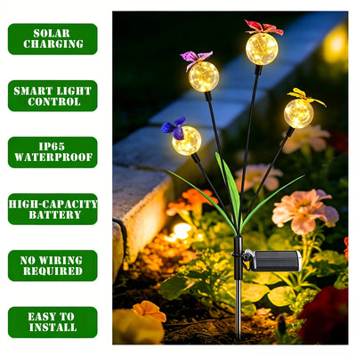 Lampe Solaire Luciole LED Étanche Décoration Jardin Pelouse