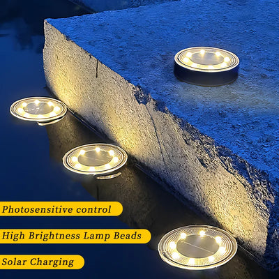 Spot Solaire Enterré LED Étanche Pelouse Jardin Allée