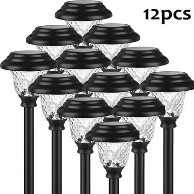 Piquets Solaires Jardin Lot Jusqu'à 12 Pièces Haute Luminosité