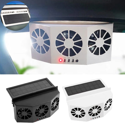 Ventilateur Solaire de Vitre pour Voiture Rechargeable USB