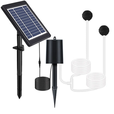 Pompe à Oxygène Solaire pour Bassin avec Pierres à Bulles