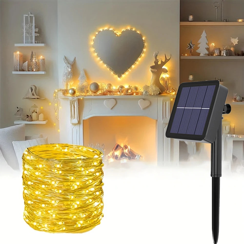 Guirlande Lumineuse Solaire Extérieure Étanche LED