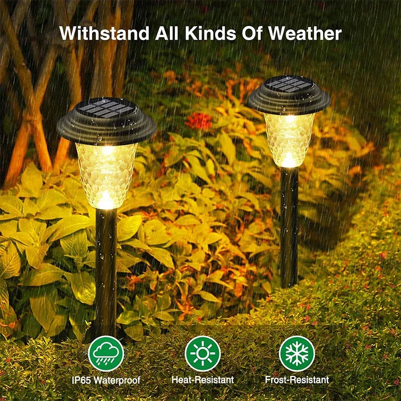 Piquets Solaires Jardin Lot Jusqu'à 12 Pièces Haute Luminosité