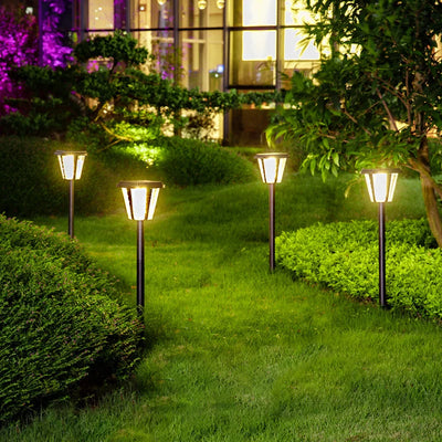 Borne Solaire de Pelouse LED Étanche pour Jardin