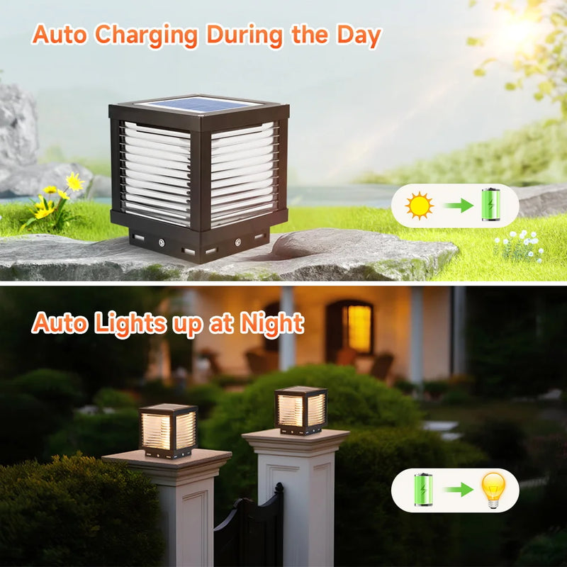 Lampe Solaire de Colonne avec Télécommande