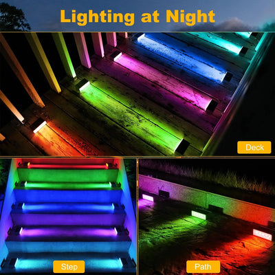 Lampe Solaire RGB Escalier Clôture Extérieure - vue 4