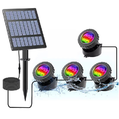 Lampe Solaire Bassin Submersible RGB Kit 3 à 5 Spots