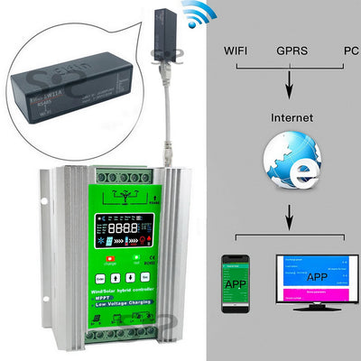 Régulateur Hybride MPPT Solaire 3000W et Éolien 2000W