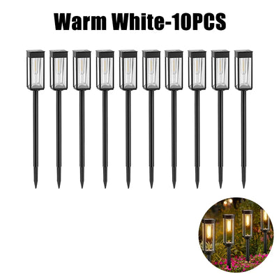 Lampes Solaires LED Étanches Extérieur Jardin Allée Passerelle