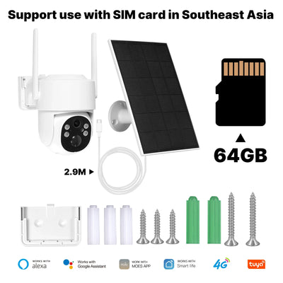 Caméra de Surveillance Solaire 4MP WiFi 4G - vue 16