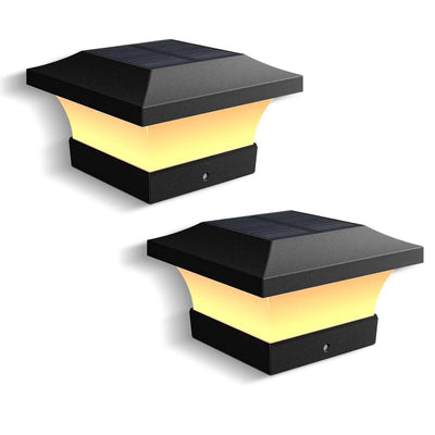 Lampe Solaire Poteau 4x4 Bois Clôture et Portail Étanche