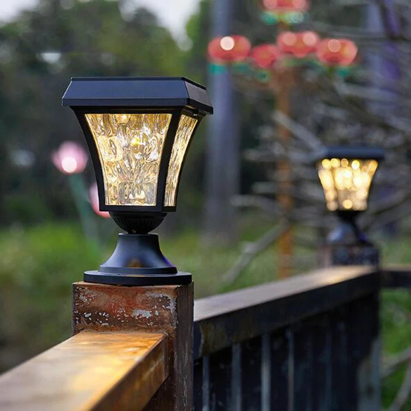 Lampe Solaire de Pilier Clôture Étanche IP55