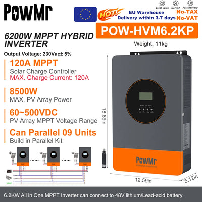 Onduleur Solaire Hybride MPPT WiFi - vue 8