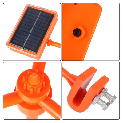 Effaroucheur Solaire et Éolien Rotatif 360° Sonore et Réfléchissant