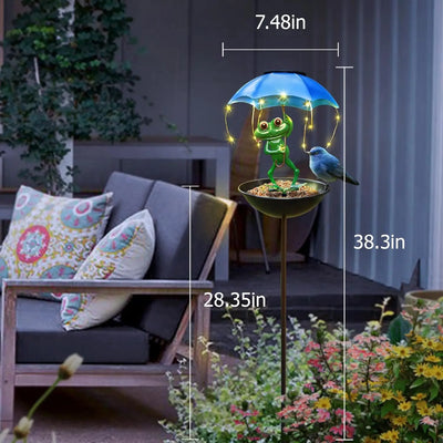 Mangeoire Solaire à Oiseaux en Métal Étanche avec LED