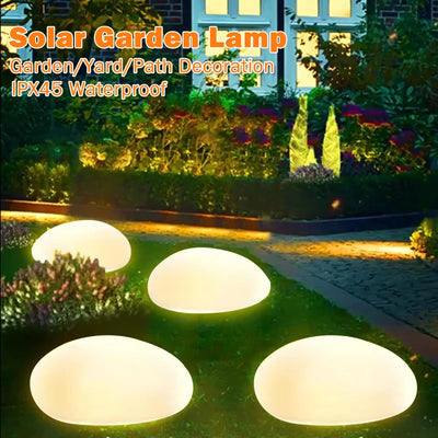 Lampe Solaire Décorative Extérieur Galet Lumineux de Jardin