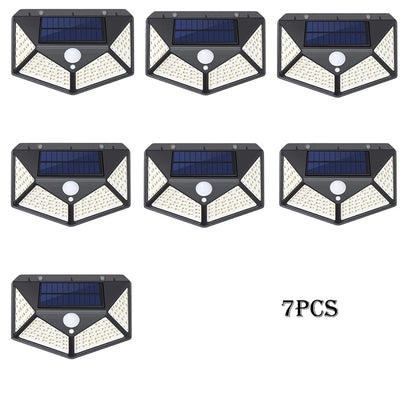 Lampe Solaire Extérieur Détecteur de Mouvement 100 LED Murale
