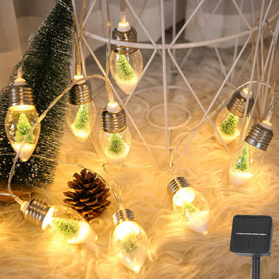 Guirlande Solaire Sapin de Noël 5 m 20 Ampoules Étanche
