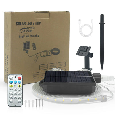 Ruban LED Solaire SMD2835 Étanche 3 à 30 Mètres RVB Blanc