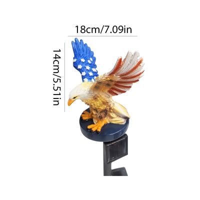 Statue Solaire Aigle Lumineuse pour Jardin et Pelouse