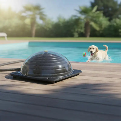 Chauffage Solaire Piscine Dôme HDPE 75 cm Pieds Réglables
