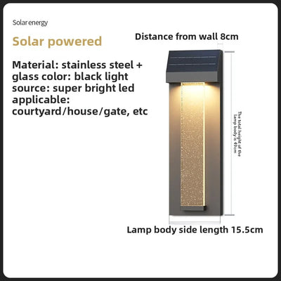 Applique Solaire Murale Extérieure Étanche pour Porte