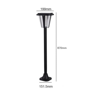 Borne Solaire de Pelouse LED Étanche pour Jardin