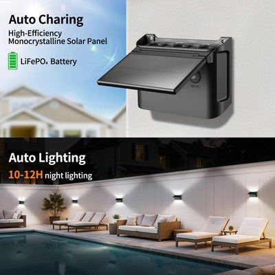 Applique Murale Solaire Intelamp 3 Teintes Haut et Bas